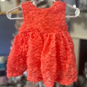 Coral orange formal dress